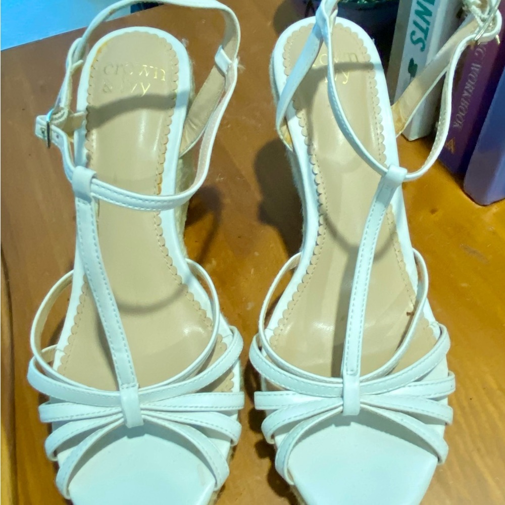 Crown & Ivy White High Heeled Shoes
